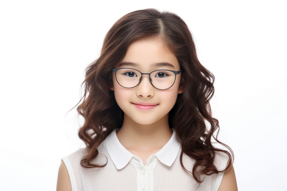 Young asian girl glasses portrait adult. AI generated Image by rawpixel.