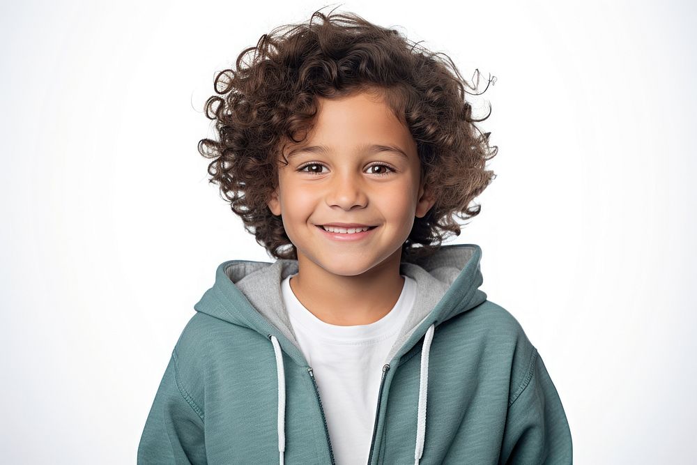 Young boy smiling sweatshirt portrait hoodie. AI generated Image by rawpixel.