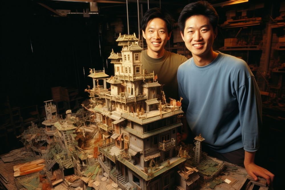 Asian teeagers building model architecture portrait photo. AI generated Image by rawpixel.