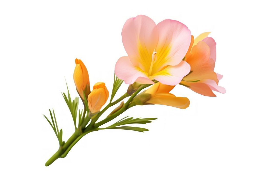 Freesia flower petal plant. AI generated Image by rawpixel.