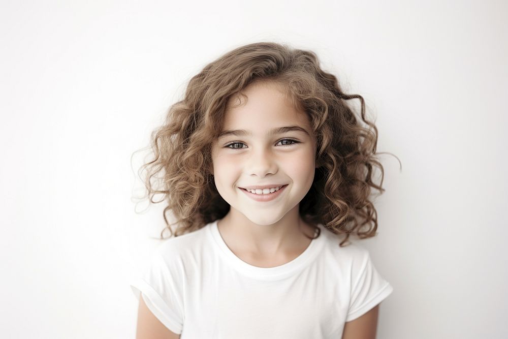 Girl smiling portrait child smile. AI generated Image by rawpixel.