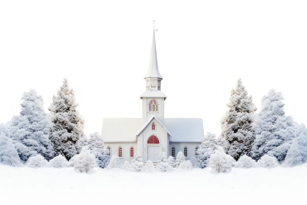 Christmas church architecture building outdoors. AI generated Image by rawpixel.