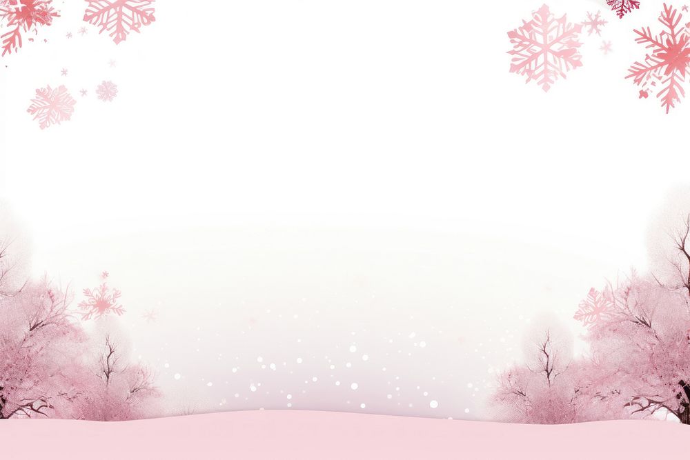 Pink Christmas border illustration backgrounds blossom nature. AI generated Image by rawpixel.