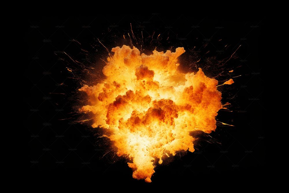 Explosion fire bonfire black background. AI generated Image by rawpixel.