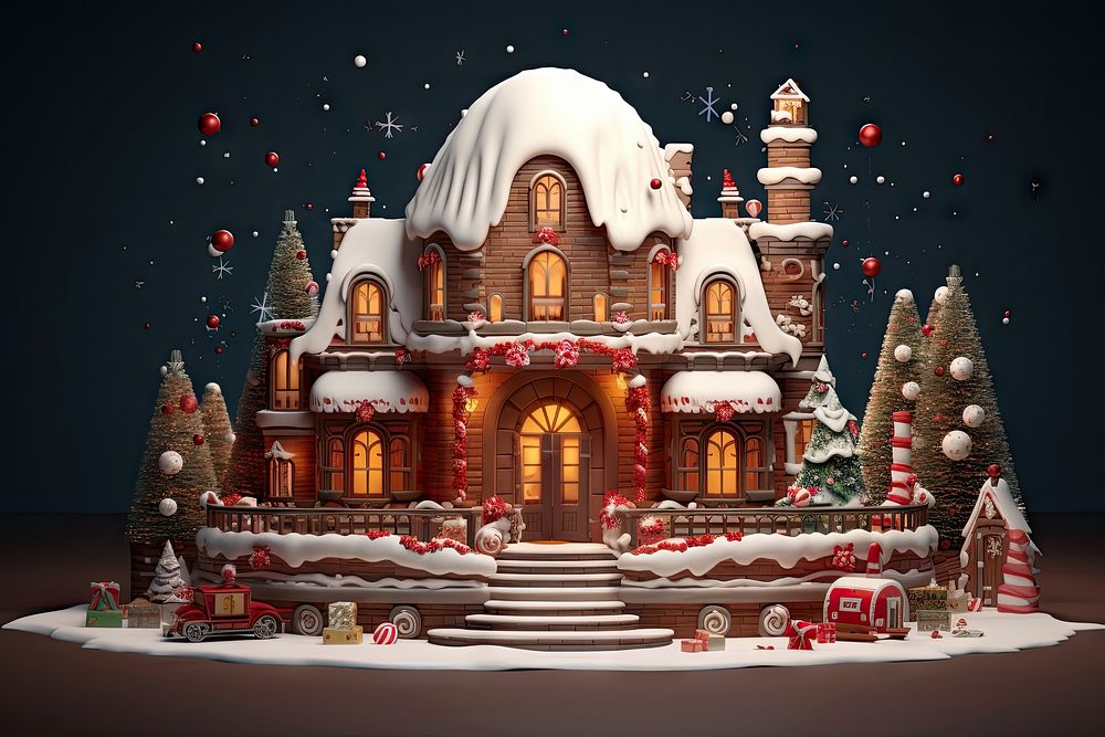 Product platform christmas gingerbread confectionery spirituality. AI generated Image by rawpixel.