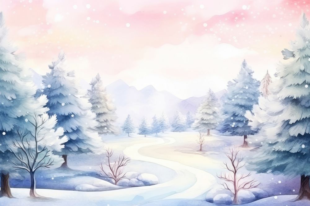 Christmas background outdoors landscape nature. AI generated Image by rawpixel.