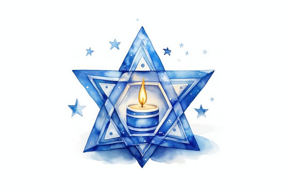 Hanukkah magen david symbol illuminated creativity. AI generated Image by rawpixel.