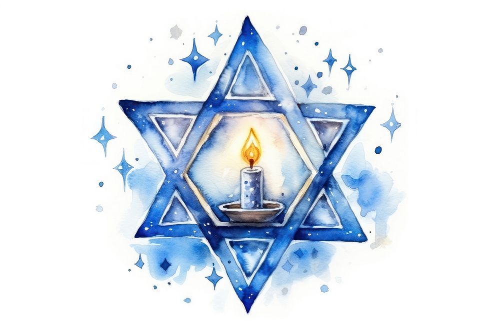 Hanukkah magen david illuminated creativity glowing. AI generated Image by rawpixel.