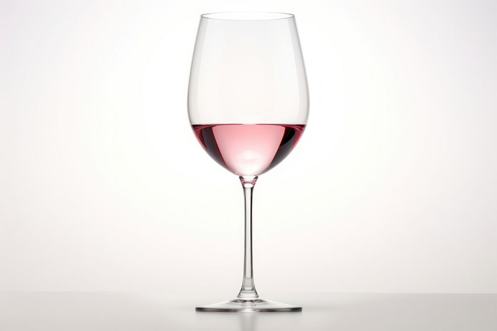 Wine glass empty drink white background refreshment. AI generated Image by rawpixel.
