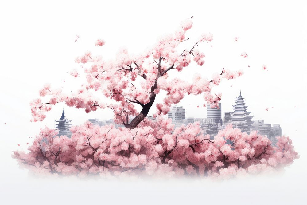 Tokyo sakura season blossom flower plant. AI generated Image by rawpixel.