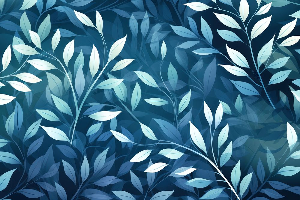 Cute wallpaper blue pattern nature. AI generated Image by rawpixel.