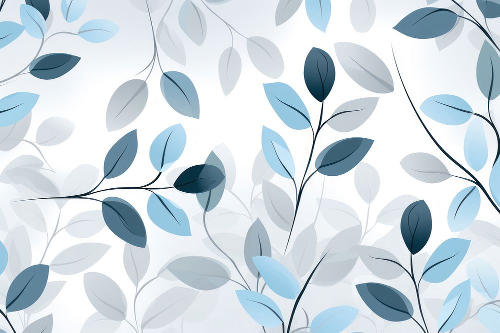Cute wallpaper pattern nature blue. AI generated Image by rawpixel.