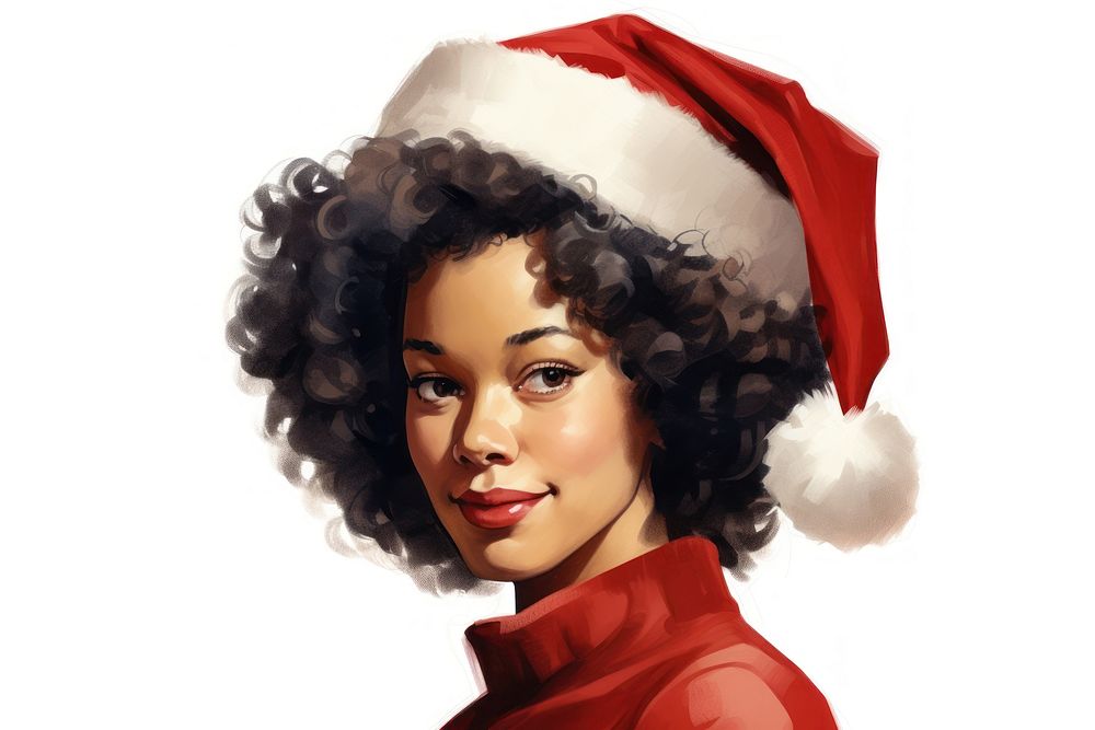 Christmas portrait adult woman. AI generated Image by rawpixel.