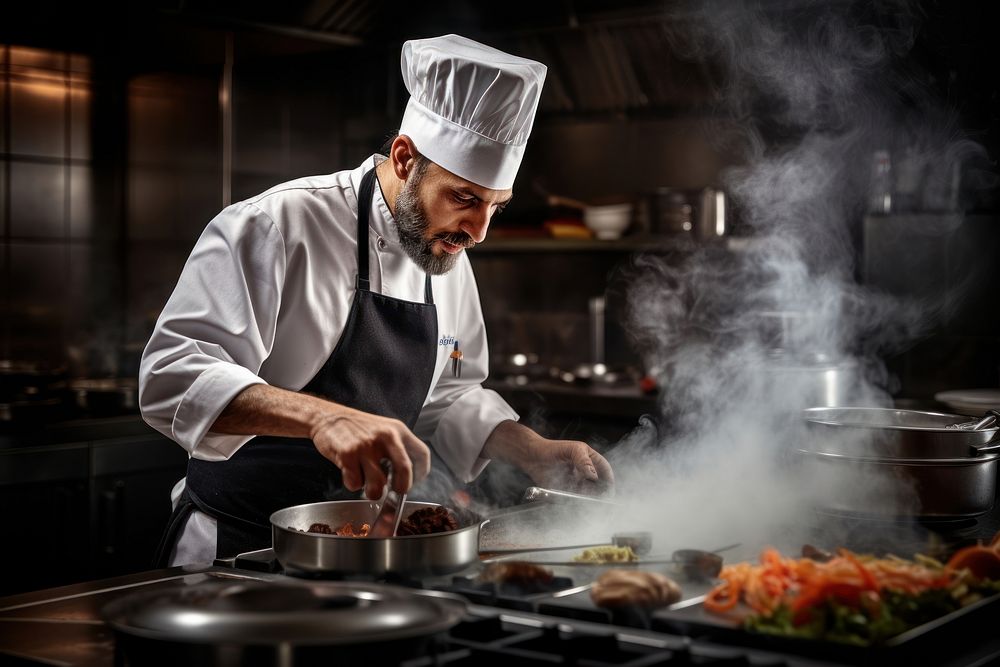 Cooking kitchen chef adult. AI generated Image by rawpixel.