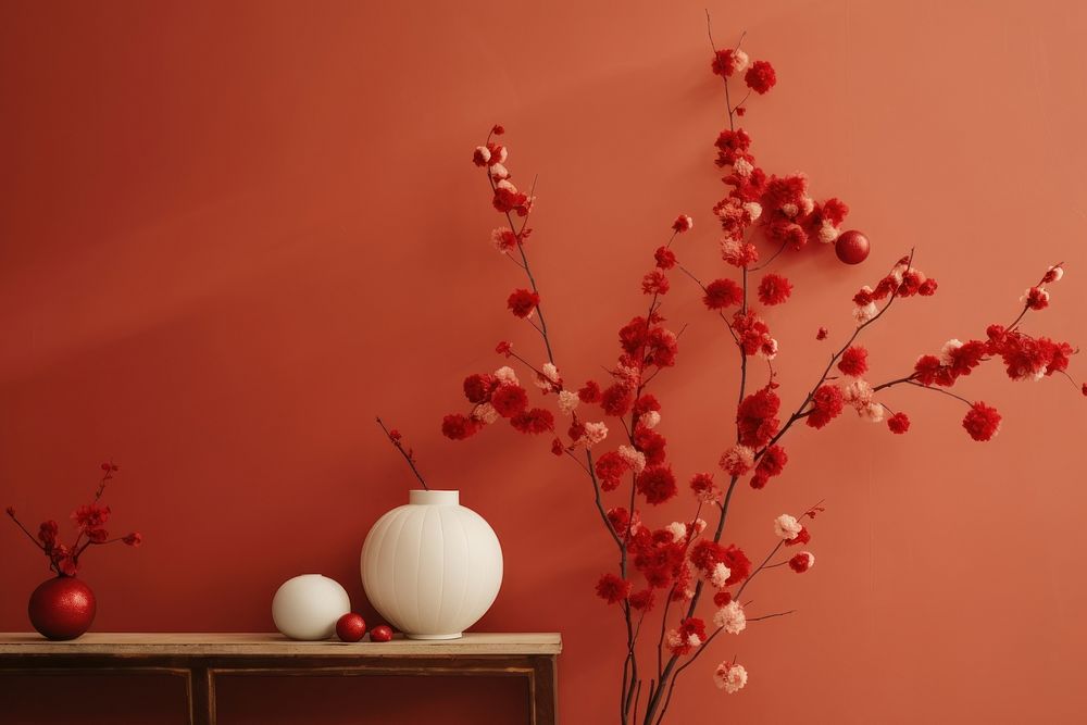 Chinese new year decoration flower plant. AI generated Image by rawpixel.