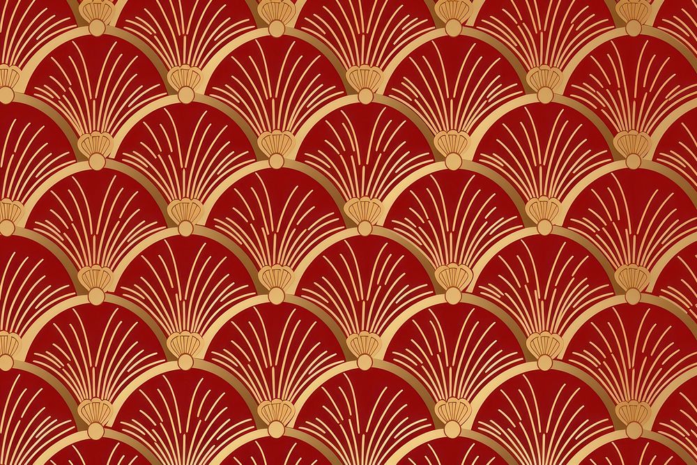 Chinese pattern backgrounds gold red. AI generated Image by rawpixel.