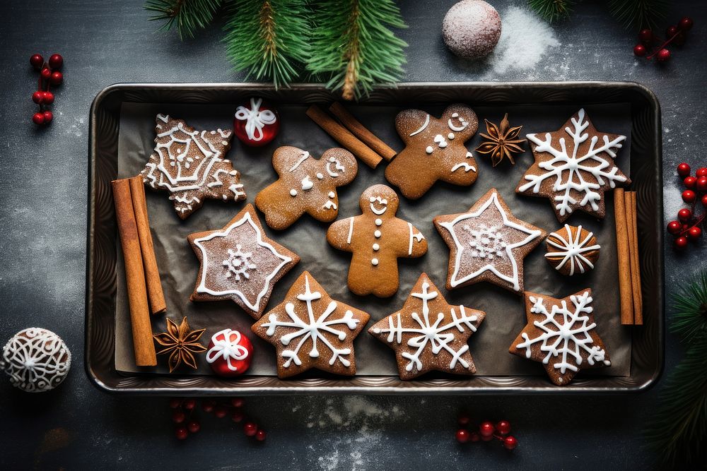 Baking christmas cookie gingerbread. 