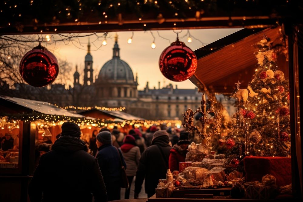 Christmas market christmas adult christmas market. AI generated Image by rawpixel.