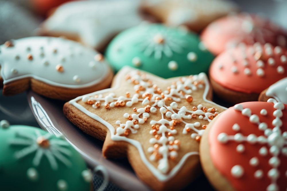 Soft cookies gingerbread christmas dessert. AI generated Image by rawpixel.