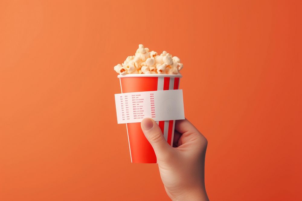 Ticket popcorn holding snack. AI generated Image by rawpixel.