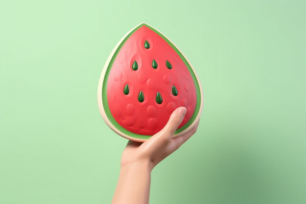 Watermelon holding fruit plant. AI generated Image by rawpixel.