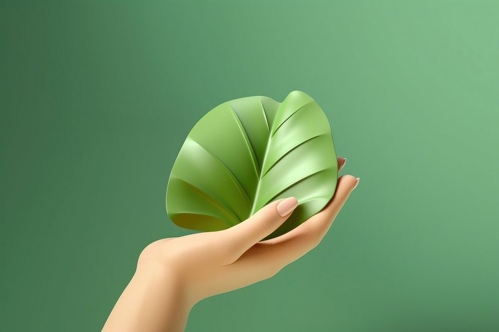 Leaf holding green adult. AI generated Image by rawpixel.
