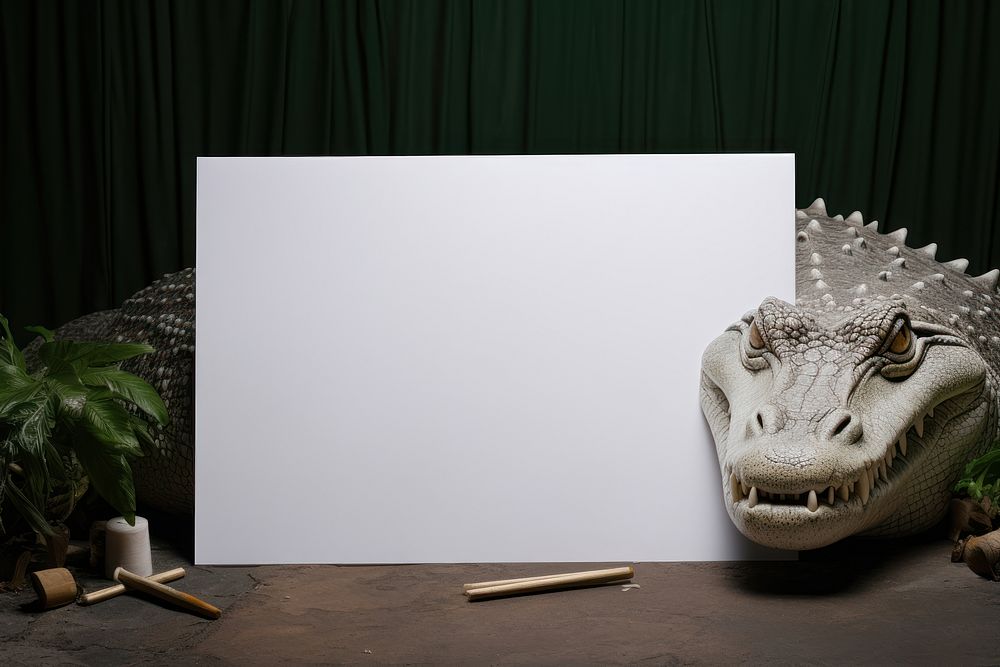 Crocodile crocodile paper alligator. AI generated Image by rawpixel.