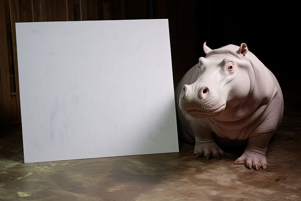 Hippo animal mammal paper. AI generated Image by rawpixel.