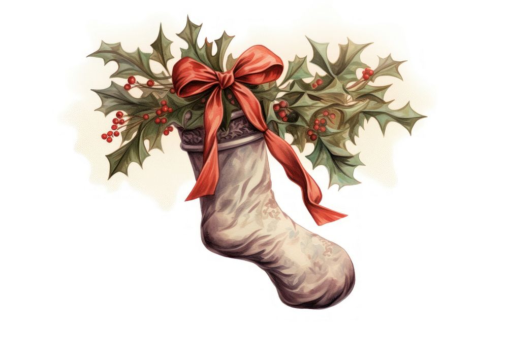 Christmas sock ribbon gift celebration. AI generated Image by rawpixel.