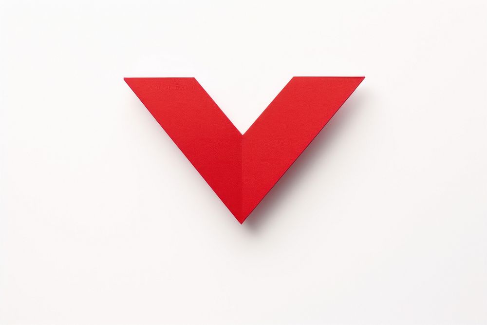 Red arrow symbol text white background. AI generated Image by rawpixel.