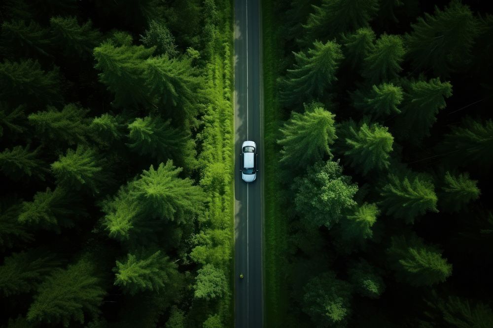 Car driving forest outdoors vehicle. AI generated Image by rawpixel.