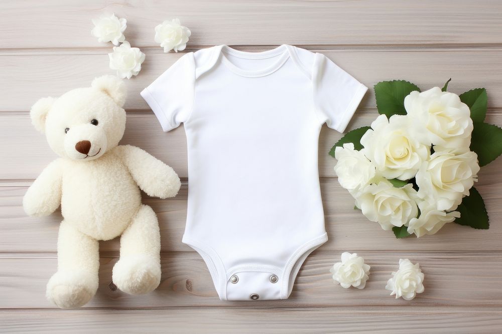Baby clothing flower toy white. AI generated Image by rawpixel.