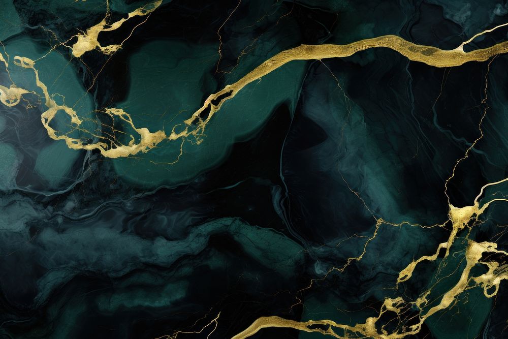 Dark green with gold and dark blue curve backgrounds abstract. 