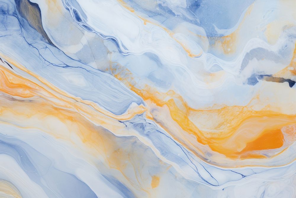 Soft sapphire blue with pastel yellow and orange painting marble backgrounds. AI generated Image by rawpixel.