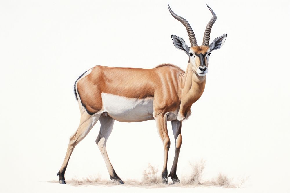 Antelope wildlife animal mammal. AI generated Image by rawpixel.