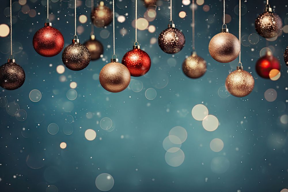Christmas ornaments christmas backgrounds hanging. AI generated Image by rawpixel.