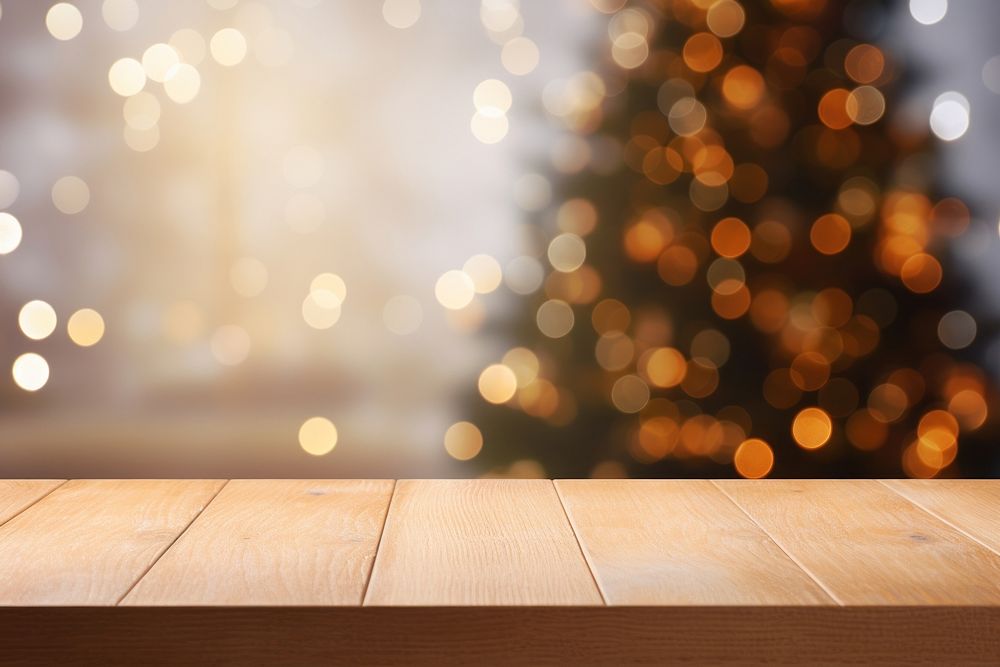 Empty brown wooden christmas backgrounds decoration. AI generated Image by rawpixel.