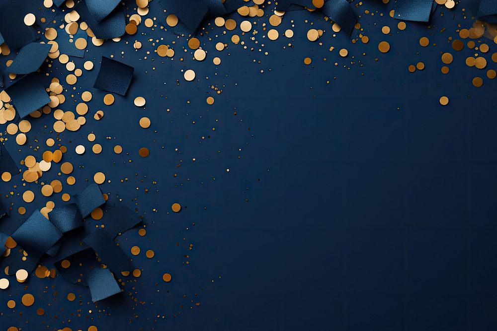 Blue background confetti backgrounds gold. 