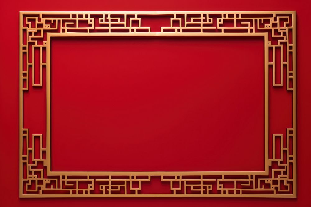 Gold frame backgrounds red red background. AI generated Image by rawpixel.