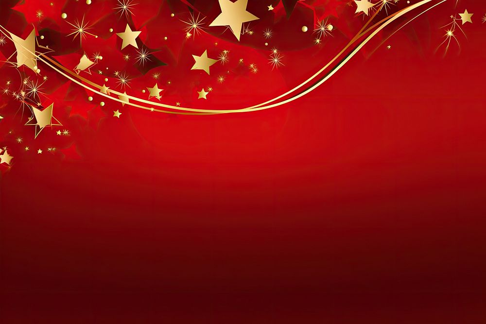 Red Background Backgrounds Gold Star. 