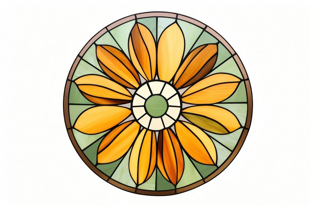 Glass wildflower shape art stained glass. AI generated Image by rawpixel.