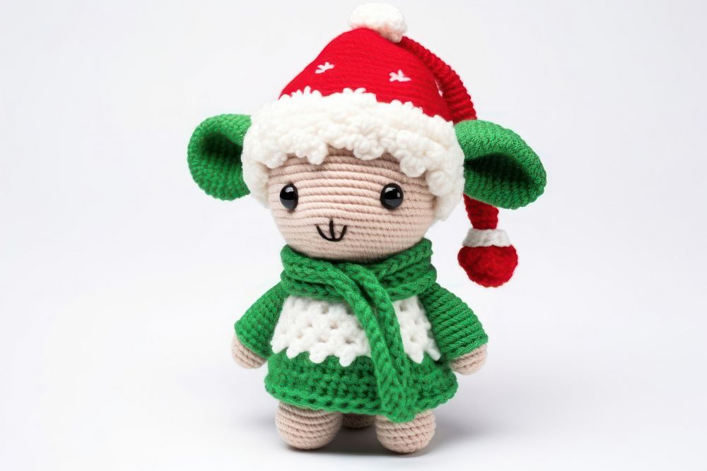Christmas toy knitted plush. AI generated Image by rawpixel.