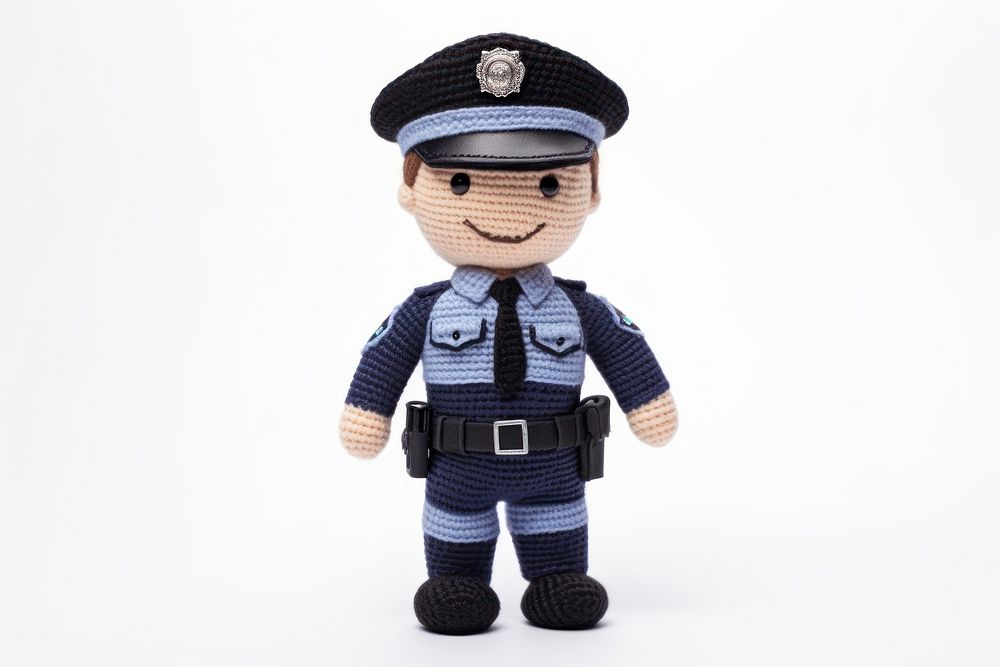 Police toy white background representation. AI generated Image by rawpixel.