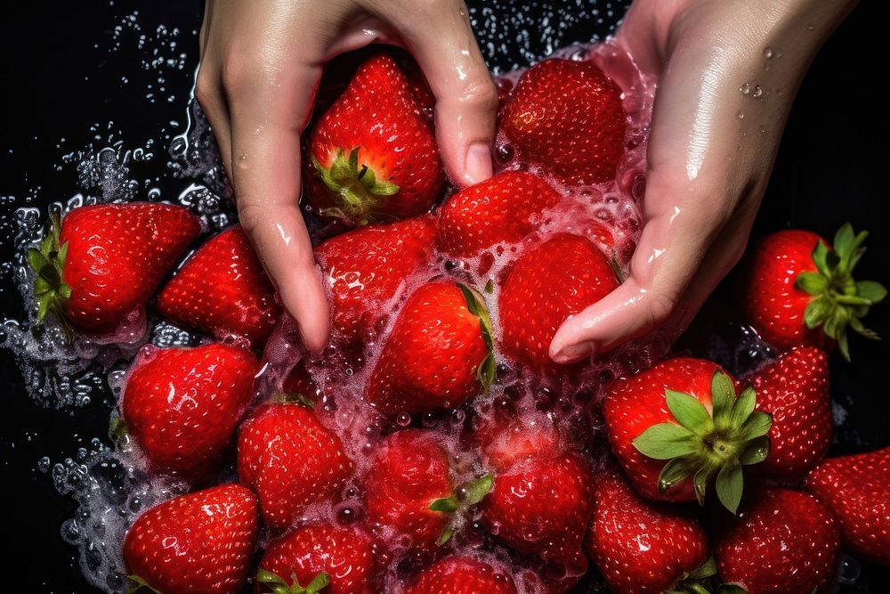 Strawberries berry fruit plant. AI generated Image by rawpixel.