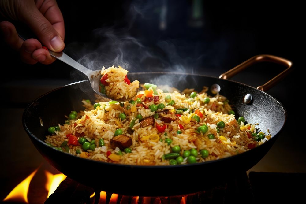 Cooking fried food rice. AI generated Image by rawpixel.