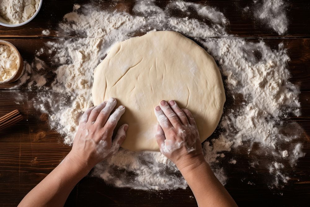 Dough hand freshness kitchen. AI generated Image by rawpixel.