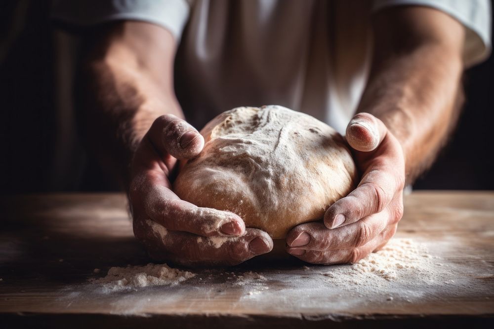 Bread adult food hand. AI generated Image by rawpixel.