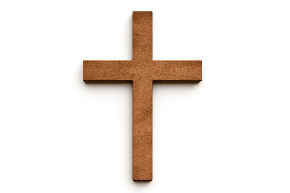 Cross crucifix symbol brown. AI generated Image by rawpixel.
