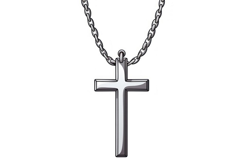 Cross necklace pendant jewelry. AI generated Image by rawpixel.