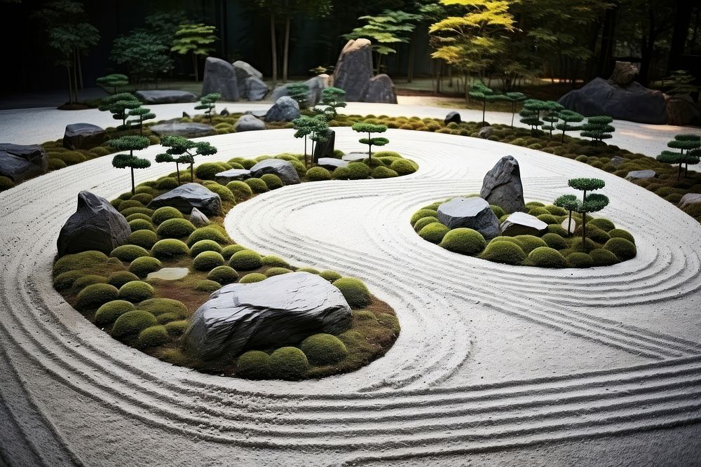 Rock garden architecture outdoors nature. AI generated Image by rawpixel.